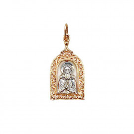 Ладанка из золота в красном с белым цвете 01-200827605