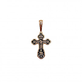 Хрестик з золота у червоному кольорі 01-200900405