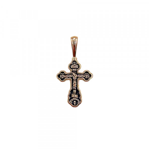 Хрестик з золота у червоному кольорі