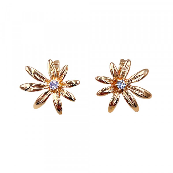 Золоті сережки з цирконом