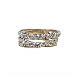 Золотое кольцо с цирконом 01-18972406
