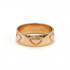 Обручальное кольцо из золота в красном цвете 01-19190706