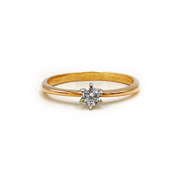 Каблучка з золота з цирконом