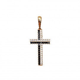 Крестик из золота с цирконом 01-200170506