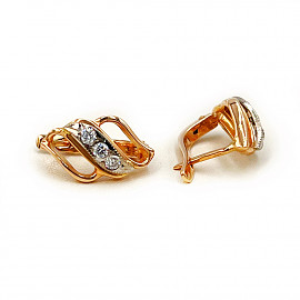 Серьги из золота с цирконом 01-200216706