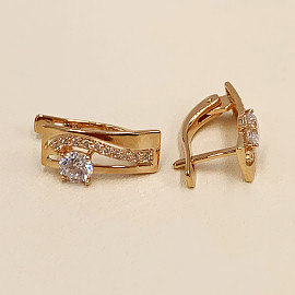 Серьги из золота с цирконом 01-200222306