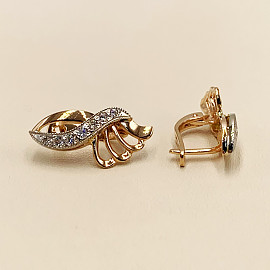 Серьги из золота с цирконом 01-200292306