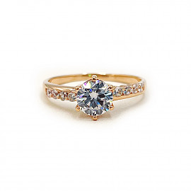 Кольцо из золота с цирконом 01-200762006