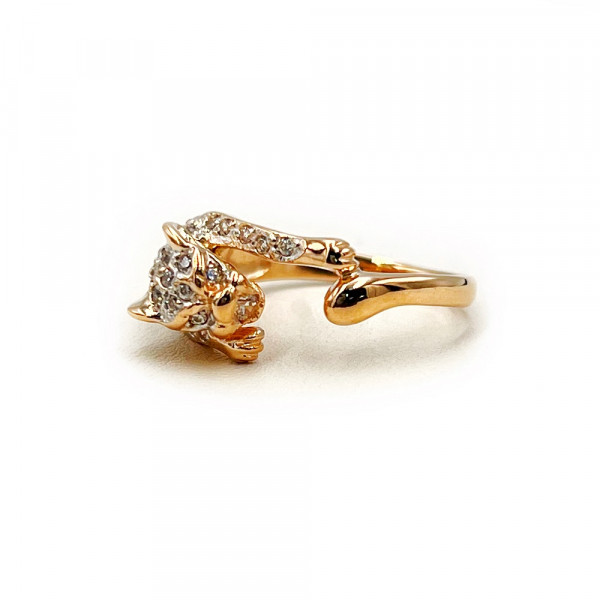 Золота каблучка з цирконом