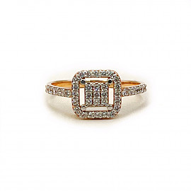 Каблучка з золота з цирконом 01-200258307