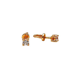 Сережки з золота з цирконом 01-200296807