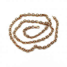 Цепочка из золота в красном с белым цвете