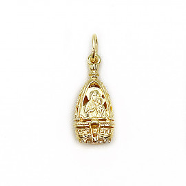 Кулон из желтого золота с цирконом 01-200762007