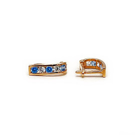 Серьги из золота красного цвета с цирконом 01-200794307