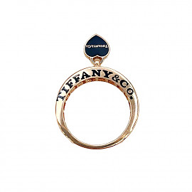 Кольцо из золота в красном цвете с цирконом «Сердце»