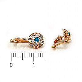 Сережки з золота з цирконом