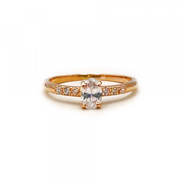 Каблучка з золота з цирконом