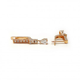 Золоті сережки з цирконом 01-200976007