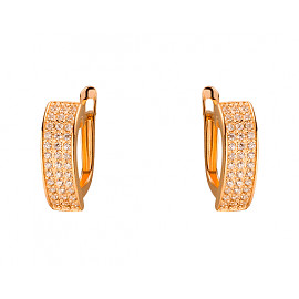 Сережки з золота з цирконом 01-19306008