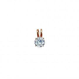 Кулон з золота у червоному кольорі з цирконом 01-200806108