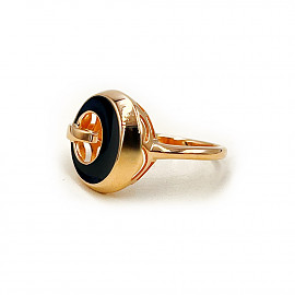 Каблучка з золота з емаллю