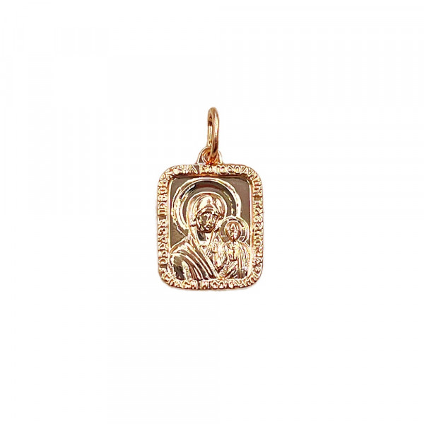 Золота ладанка червоного кольору