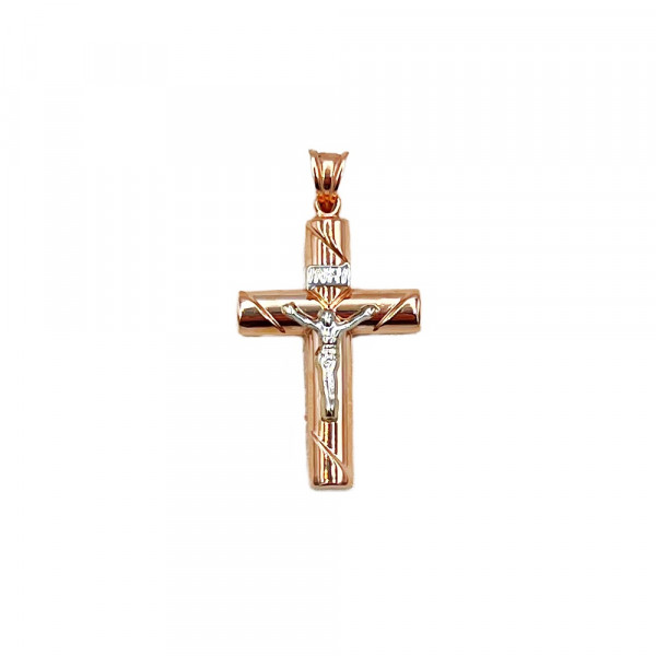 Золотий хрестик червоного з білим кольору