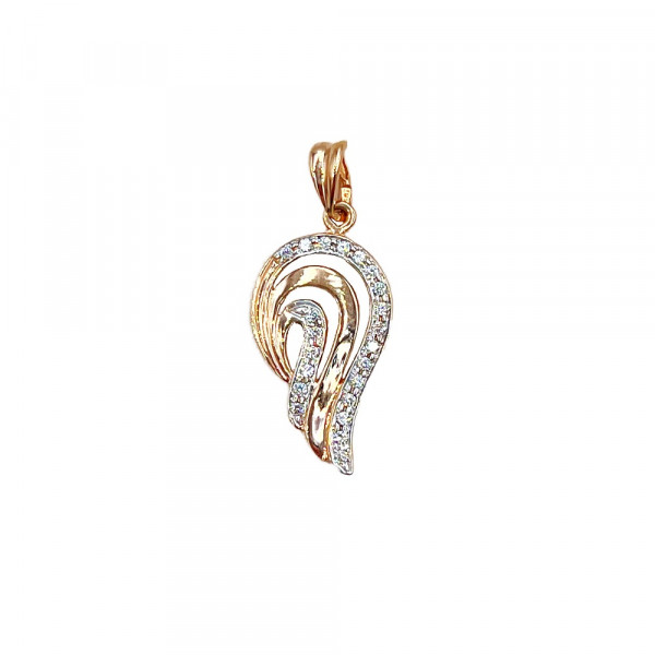 Золотий кулон з цирконом