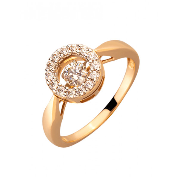 Кольцо из золота с цирконом