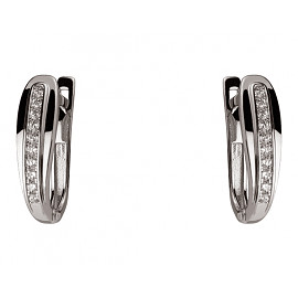 Серьги из белого золота с цирконом 01-200358709