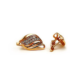 Серьги из золота с цирконом 01-200334110
