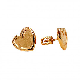 Серьги из красного золота «Сердце» 01-200627810