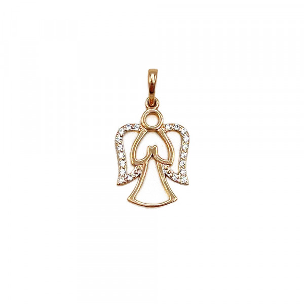 Золотой кулон с цирконом