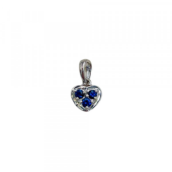 Золотий кулон з синіми корундами