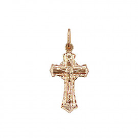 Золотий хрестик у червоному кольорі 01-200814210