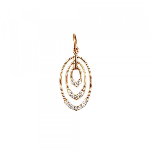 Золотой кулон с цирконом