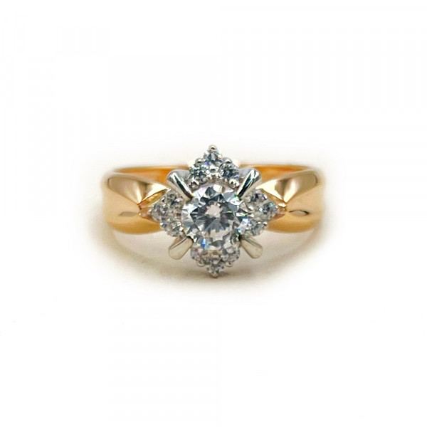 Золота каблучка з цирконом