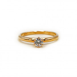 Кольцо из золота с цирконом 01-200201411
