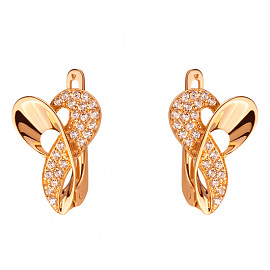 Серьги из золота с цирконом 01-200295211