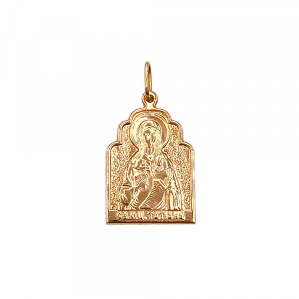 Золотая ладанка в красном цвете