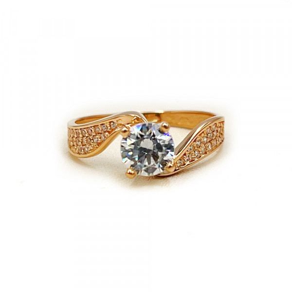 Золотое кольцо с цирконом