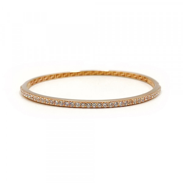 Браслет з золота у червоному кольорі з цирконом