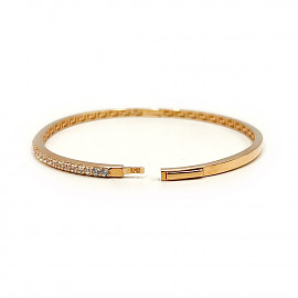 Браслет з золота у червоному кольорі з цирконом