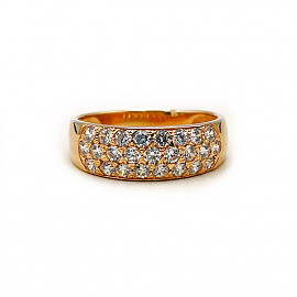 Золота каблучка з цирконом 01-200929611