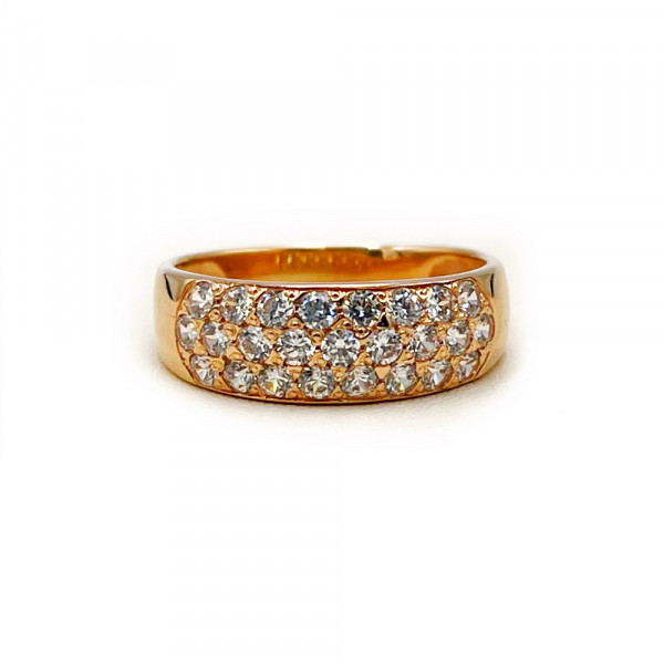 Золота каблучка з цирконом