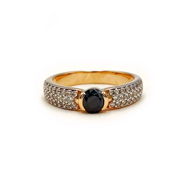 Золота каблучка з цирконом