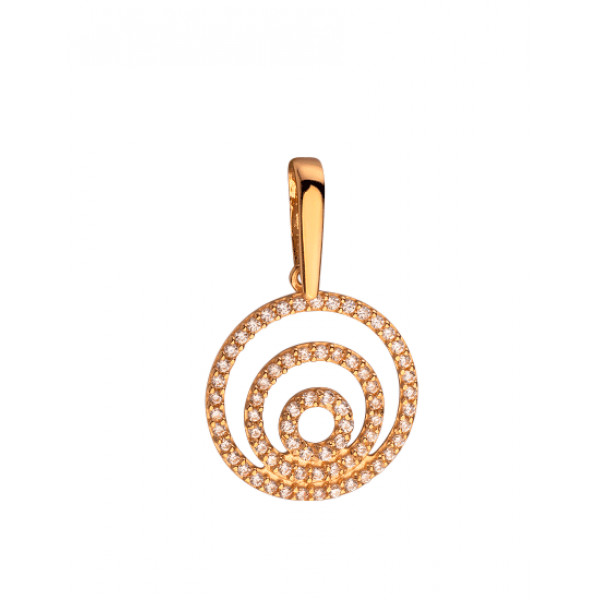 Золотой кулон с цирконом