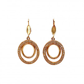 Серьги из золота с цирконом 01-200279412