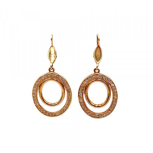 Серьги из золота с цирконом