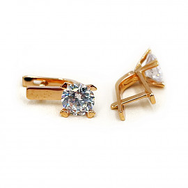 Золоті сережки з цирконом 01-200784312